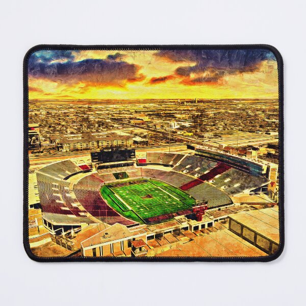 Item preview, Jones ATT Stadium in Lubbock, Texas, at sunset - digital painting designed and sold by NickoPrints.