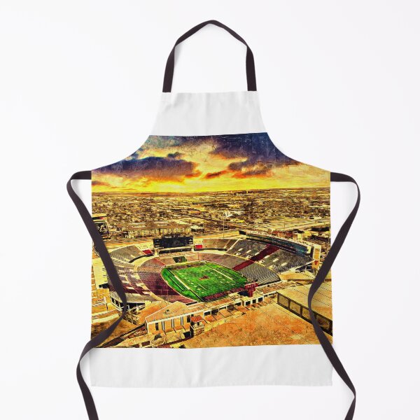 Item preview, Jones ATT Stadium in Lubbock, Texas, at sunset - digital painting designed and sold by NickoPrints.