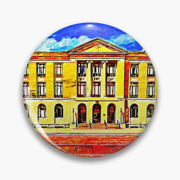Item preview, Lubbock Post Office and Federal Building, in Lubbock, Texas - impressionist painting designed and sold by NickoPrints.
