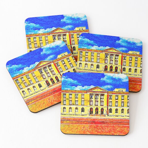 Item preview, Lubbock Post Office and Federal Building, in Lubbock, Texas - impressionist painting designed and sold by NickoPrints.