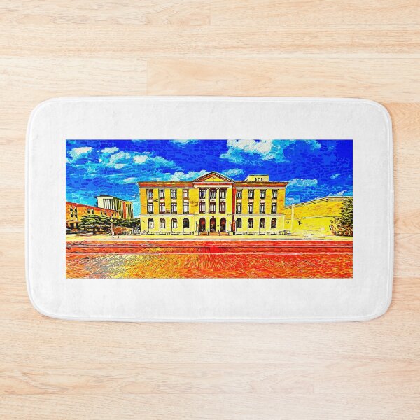 Item preview, Lubbock Post Office and Federal Building, in Lubbock, Texas - impressionist painting designed and sold by NickoPrints.
