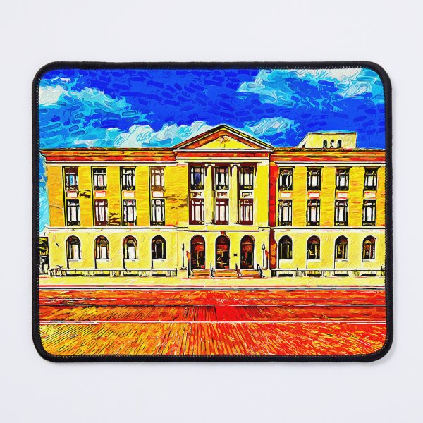 Item preview, Lubbock Post Office and Federal Building, in Lubbock, Texas - impressionist painting designed and sold by NickoPrints.