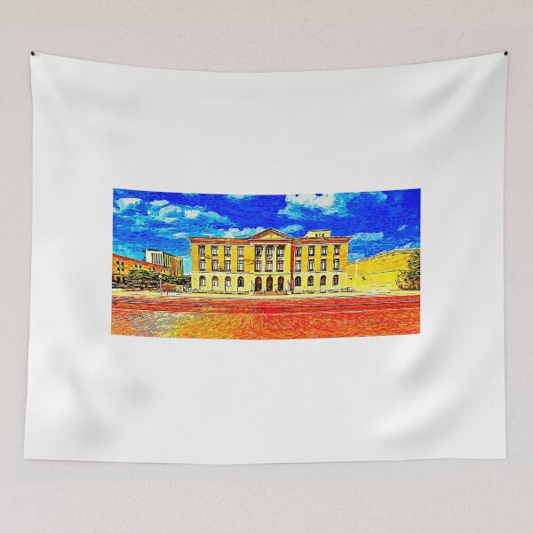 Item preview, Lubbock Post Office and Federal Building, in Lubbock, Texas - impressionist painting designed and sold by NickoPrints.