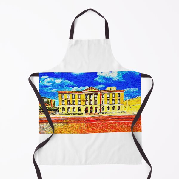 Item preview, Lubbock Post Office and Federal Building, in Lubbock, Texas - impressionist painting designed and sold by NickoPrints.