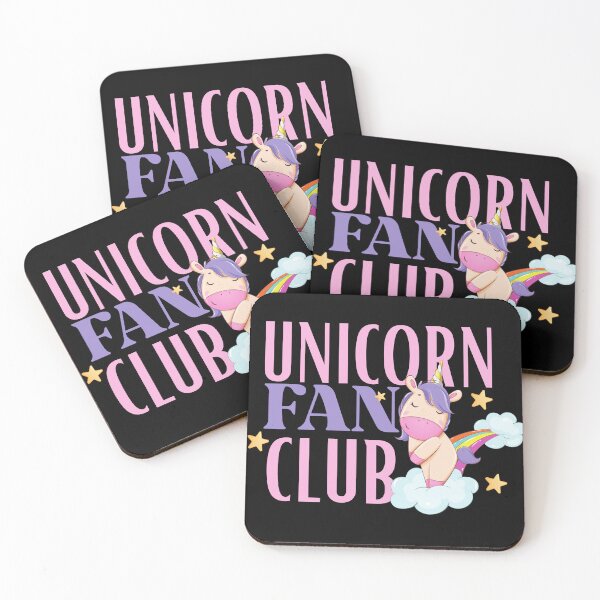 Item preview, unicorn fan club designed and sold by Hoetoons.