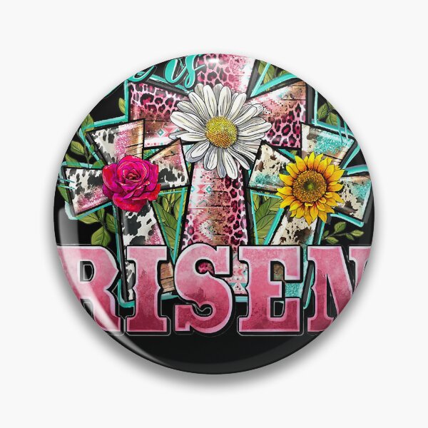 Item preview, Happy Easter He Is Risen Sunflower Leopard Cross Jesus  designed and sold by warrenmarit.