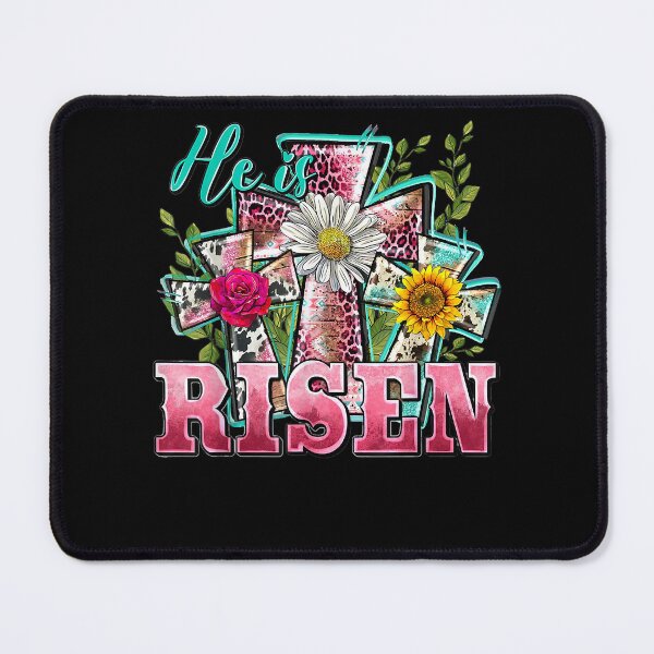 Item preview, Happy Easter He Is Risen Sunflower Leopard Cross Jesus  designed and sold by warrenmarit.