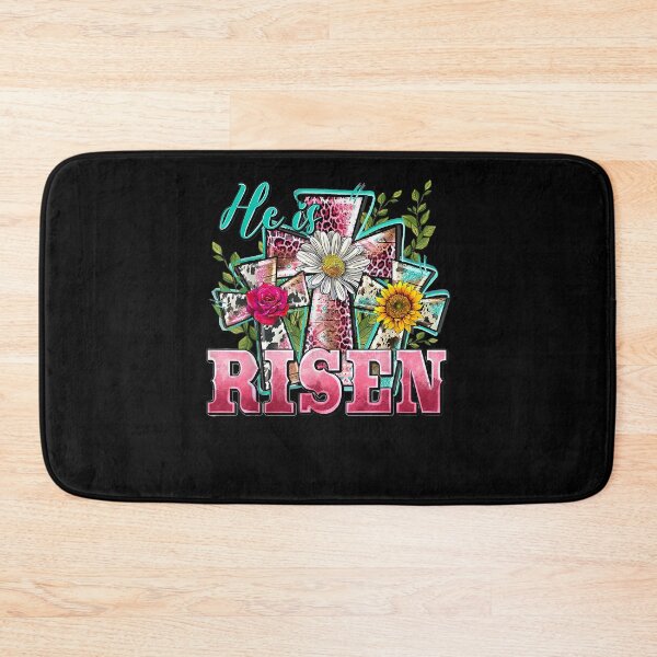 Item preview, Happy Easter He Is Risen Sunflower Leopard Cross Jesus  designed and sold by warrenmarit.