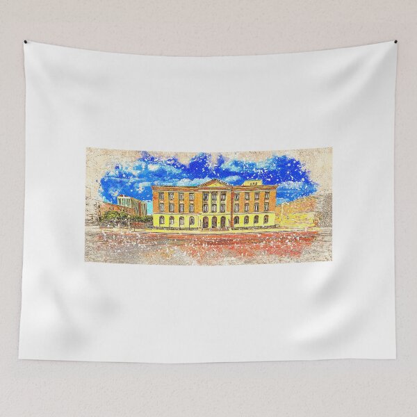 Item preview, Lubbock Post Office and Federal Building, in Lubbock, Texas - colored drawing designed and sold by NickoPrints.