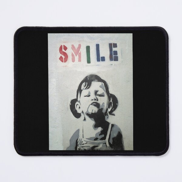 Item preview, Banksy Smile Girl Graffiti  designed and sold by lenawlseysx.