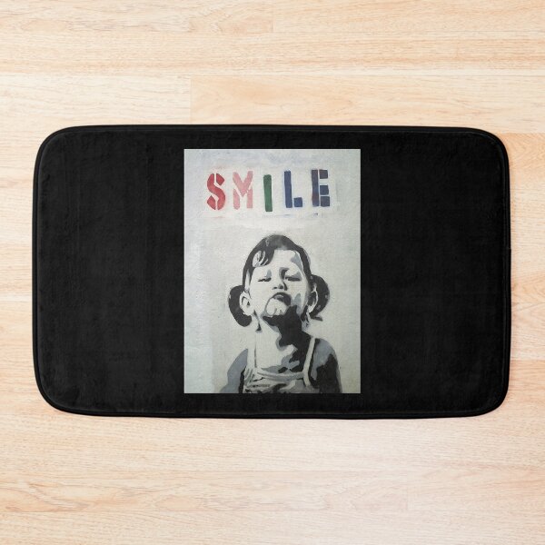 Item preview, Banksy Smile Girl Graffiti  designed and sold by lenawlseysx.