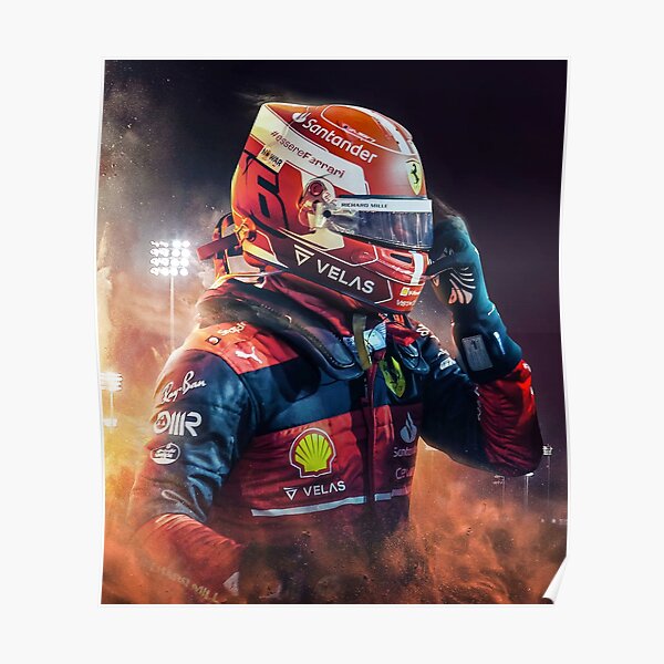 Casque Ferrari Charles Leclerc Poster