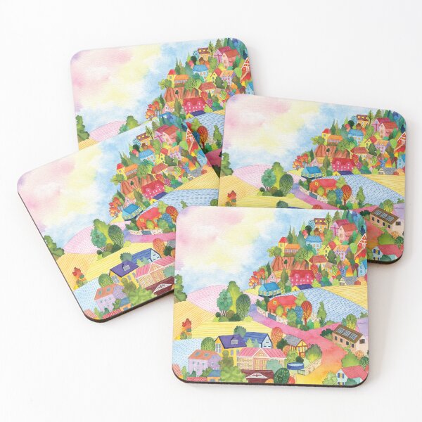 Item preview, colorful village designed and sold by Iris Créa.