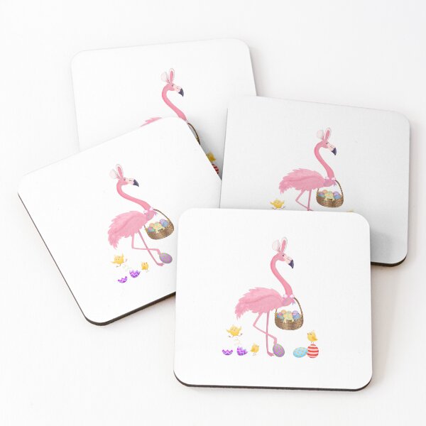 Item preview, Easter Flamingo With Easter Basket designed and sold by HuongTo.