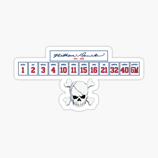 Detroit Basketball Retired Numbers Sticker