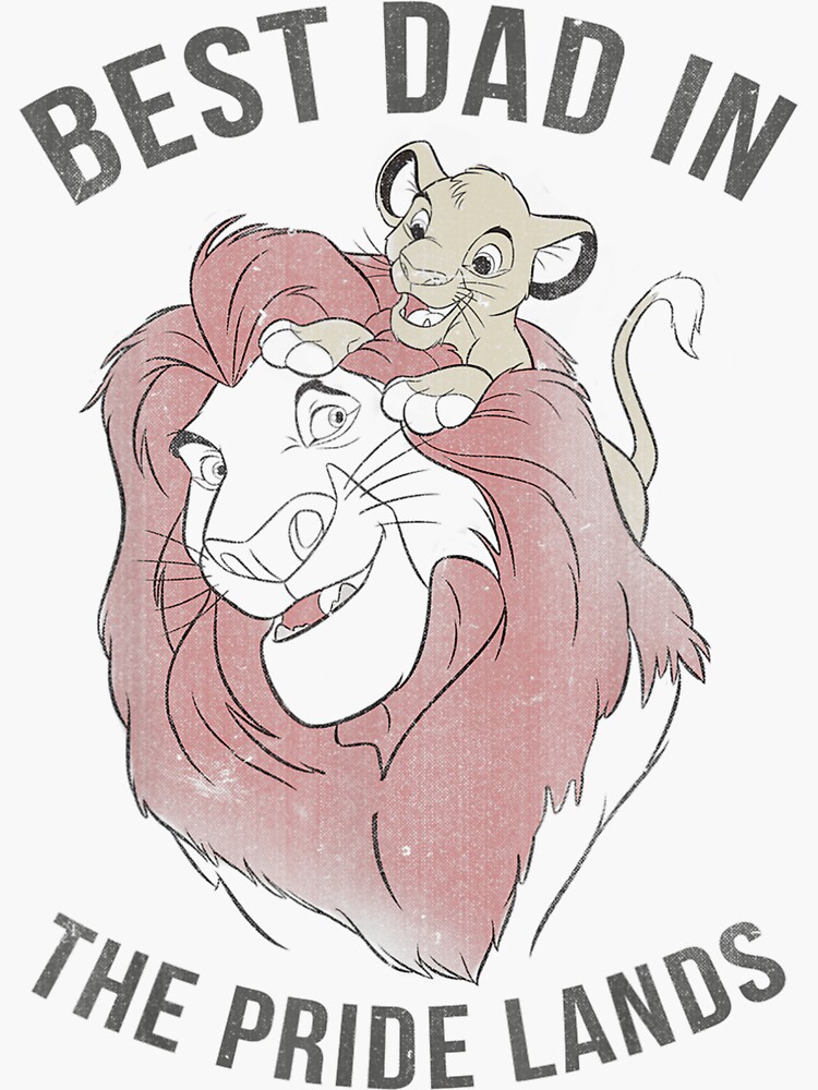 "Best Simba Dad Mufasa" Sticker by gallokristinawf Redbubble