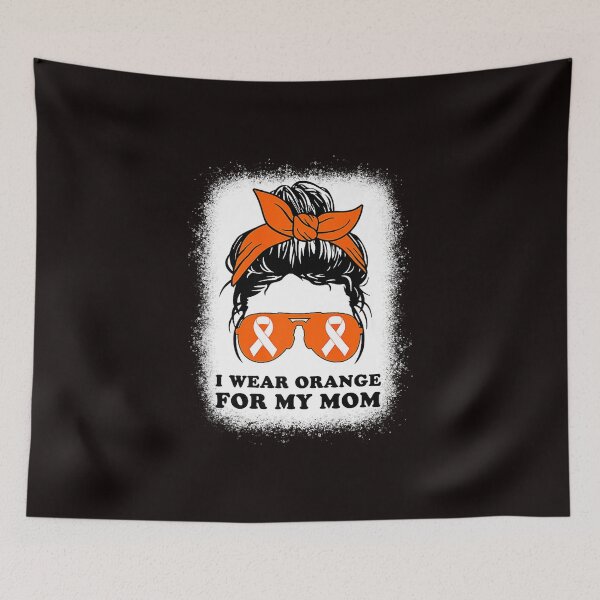 Item preview, I Wear Orange For My Mom Ms Multiple Sclerosis Messy Bun Mom  designed and sold by EdwardSamuels.