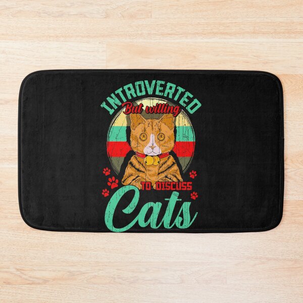 Item preview, Introverted but Willing to Discuss Cats Funny Introverts designed and sold by Makebashington.