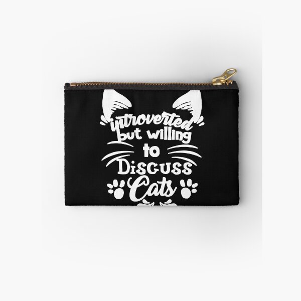 Item preview, Introverted but Willing to Discuss Cats Funny Introverts designed and sold by Makebashington.