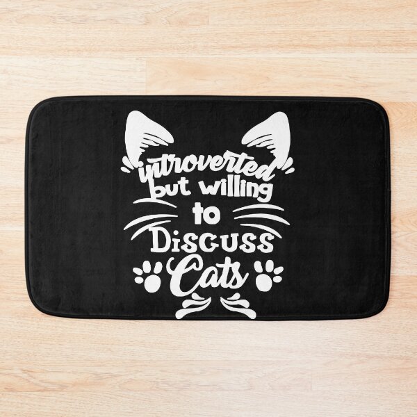 Item preview, Introverted but Willing to Discuss Cats Funny Introverts designed and sold by Makebashington.