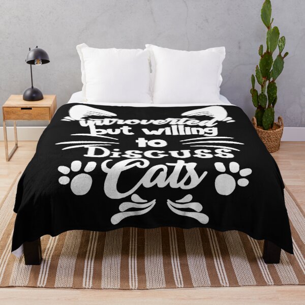 Item preview, Introverted but Willing to Discuss Cats Funny Introverts designed and sold by Makebashington.