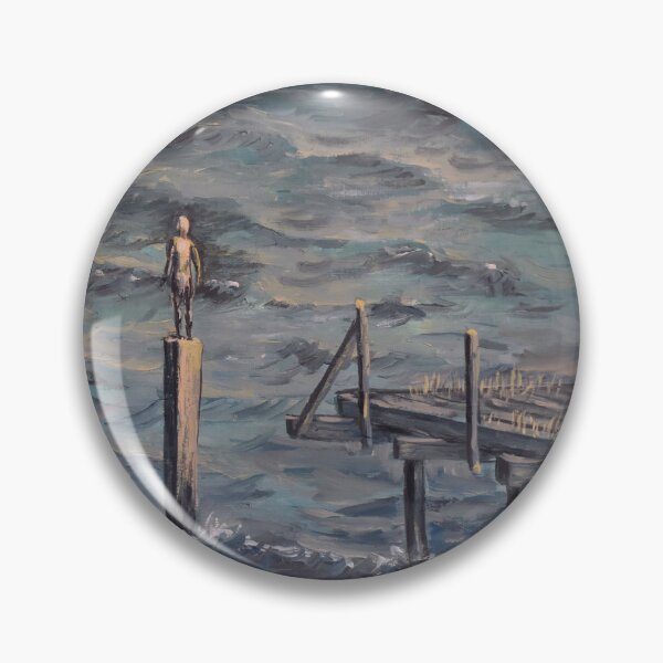 Item preview, Oil Painting - Antony Gormley Statue in Edinburgh 16" x 12" designed and sold by Igor Pozdnyakov.