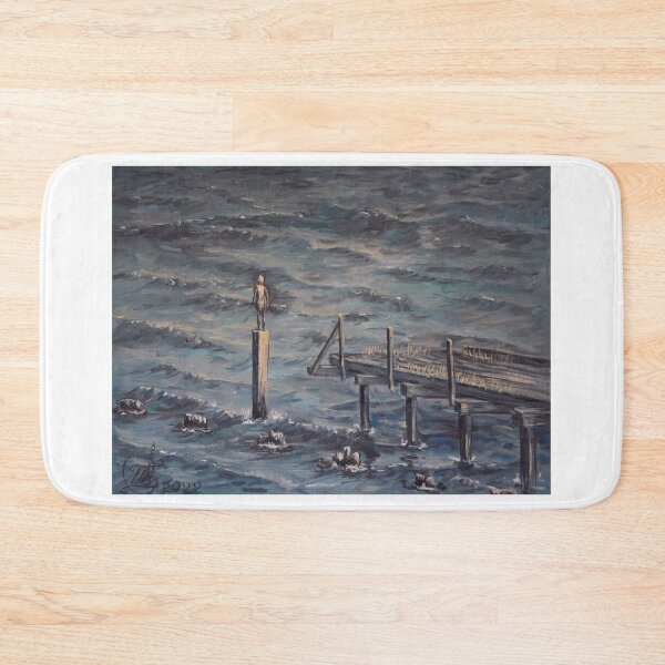 Item preview, Oil Painting - Antony Gormley Statue in Edinburgh 16" x 12" designed and sold by Igor Pozdnyakov.