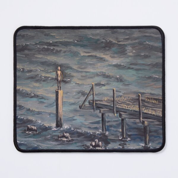 Item preview, Oil Painting - Antony Gormley Statue in Edinburgh 16" x 12" designed and sold by Igor Pozdnyakov.