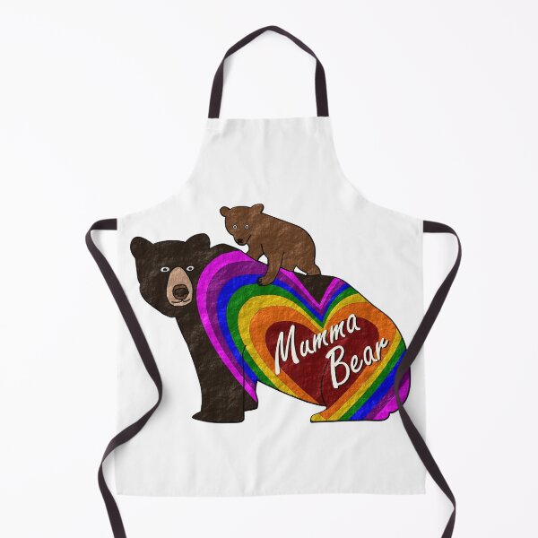 Item preview, Mumma bear with a baby bear on her back and a rainbow heart designed and sold by ValliaRose.