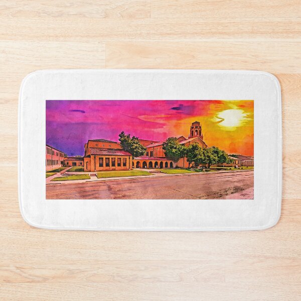 Item preview, Lubbock High School at sunset - watercolor painting designed and sold by NickoPrints.