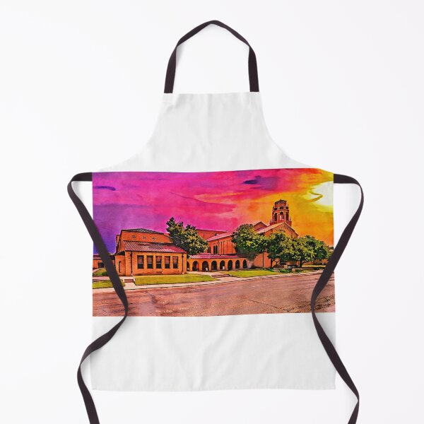 Item preview, Lubbock High School at sunset - watercolor painting designed and sold by NickoPrints.