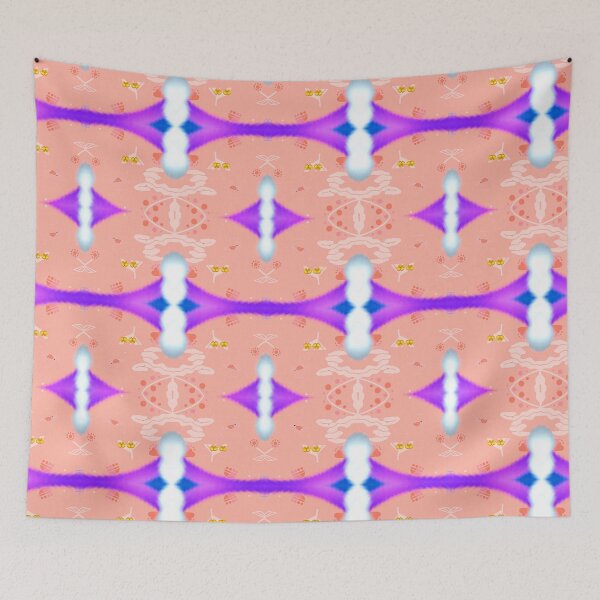Item preview, Orange Color With Batik Motif Against Blue Clouds, Color Transitions and Color Gradations Across Multiple Colors designed and sold by CDMCustom.