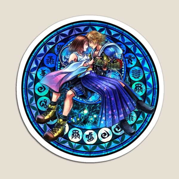 Item preview, Tidus and Yuna Stained Glass Final Fantasy designed and sold by Lali-Holley.