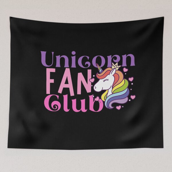 Item preview, unicorn fan club designed and sold by Hoetoons.