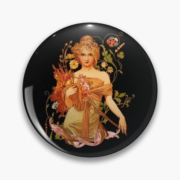 Item preview, Mucha Floral Fitted . designed and sold by odemsysyobst.
