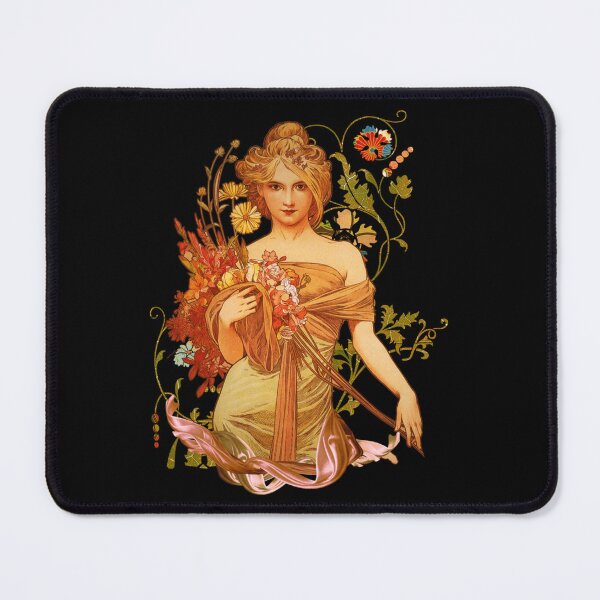 Item preview, Mucha Floral Fitted . designed and sold by odemsysyobst.