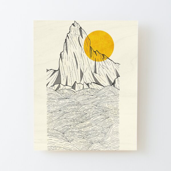 Sun Cliffs Wood Mounted Print