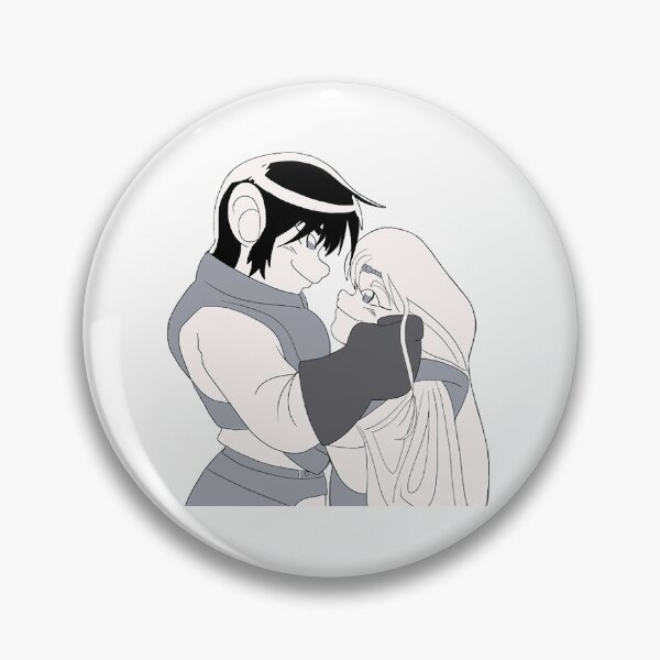 Item preview, parn and deedlit embracing black and white version  designed and sold by ungtri2347.