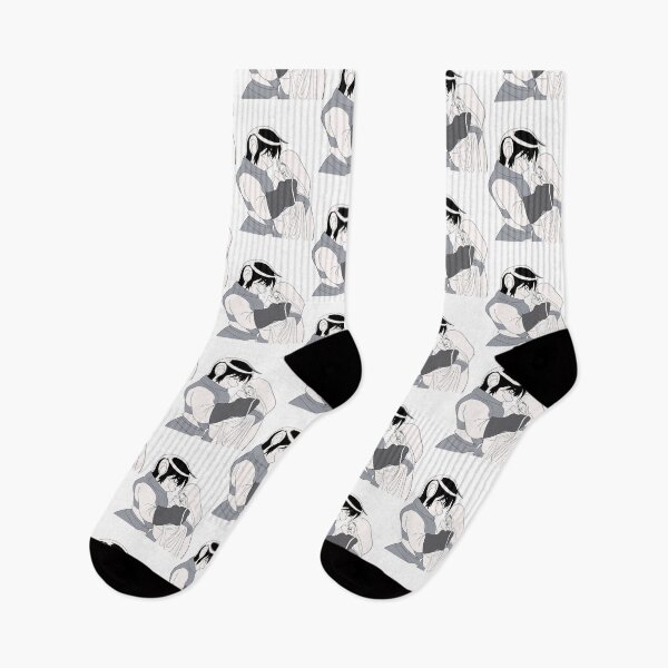 Item preview, parn and deedlit embracing black and white version  designed and sold by ungtri2347.