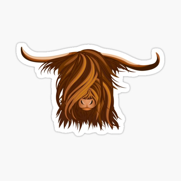 The head of a Yak. Sticker