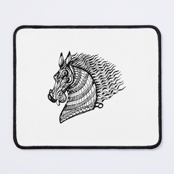Item preview, head of the CRAZY HORSE Black and White ink  designed and sold by canh3553.