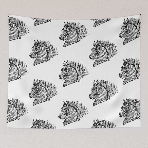 Item preview, head of the CRAZY HORSE Black and White ink  designed and sold by canh3553.