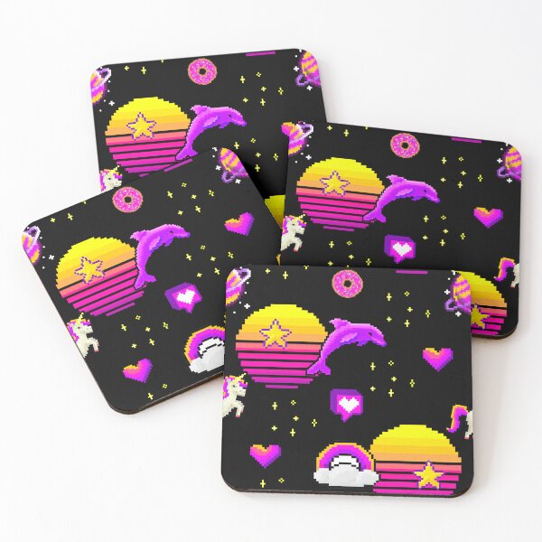 Item preview, Cute Pink & Black Themed Pixel Art Magical Seamless Pattern  designed and sold by GO SHIRT-TEE.
