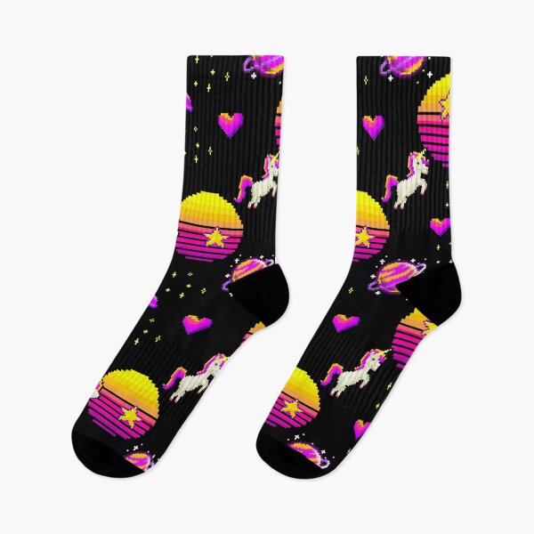 Item preview, Cute Pink & Black Themed Pixel Art Magical Seamless Pattern  designed and sold by GO SHIRT-TEE.
