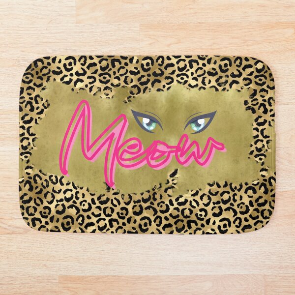 Item preview, Meow Cat Eyes Wild Beautiful Pink Gold Leopard Print designed and sold by Holisticfox.