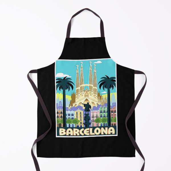 Item preview, BARCELONA SPAIN Vintage Travel and Tourism Advertising Print designed and sold by lenawlseysx.