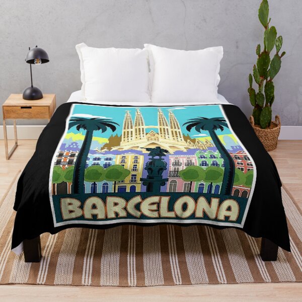 Item preview, BARCELONA SPAIN  Vintage Travel and Tourism Advertising Print  designed and sold by lenawlseysx.