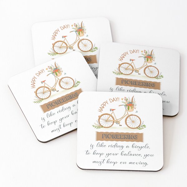 Artikelvorschau, Pionierarbeit ist wie Fahrradfahren (Blumen) Spiralblock entworfen und verkauft von crafts-gift.