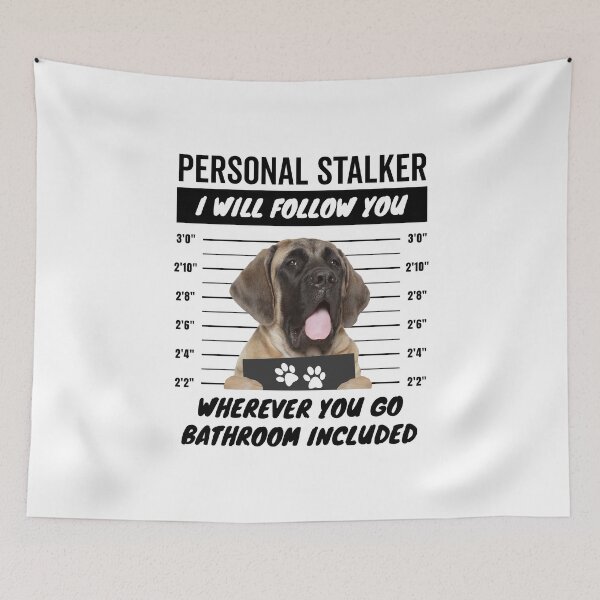 Item preview, Personal Stalker Dog – English Mastiff designed and sold by More Cute Dogs.