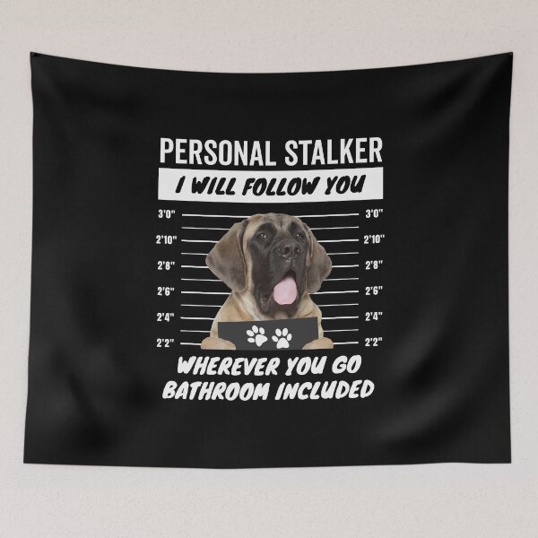 Item preview, Personal Stalker Dog – English Mastiff designed and sold by More Cute Dogs.